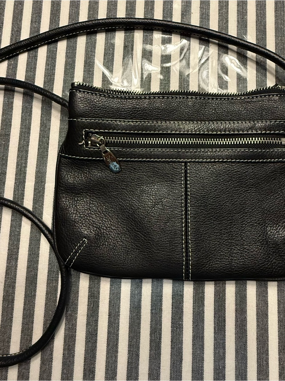 Tiganello Black Leather Crossbody Bag - Women